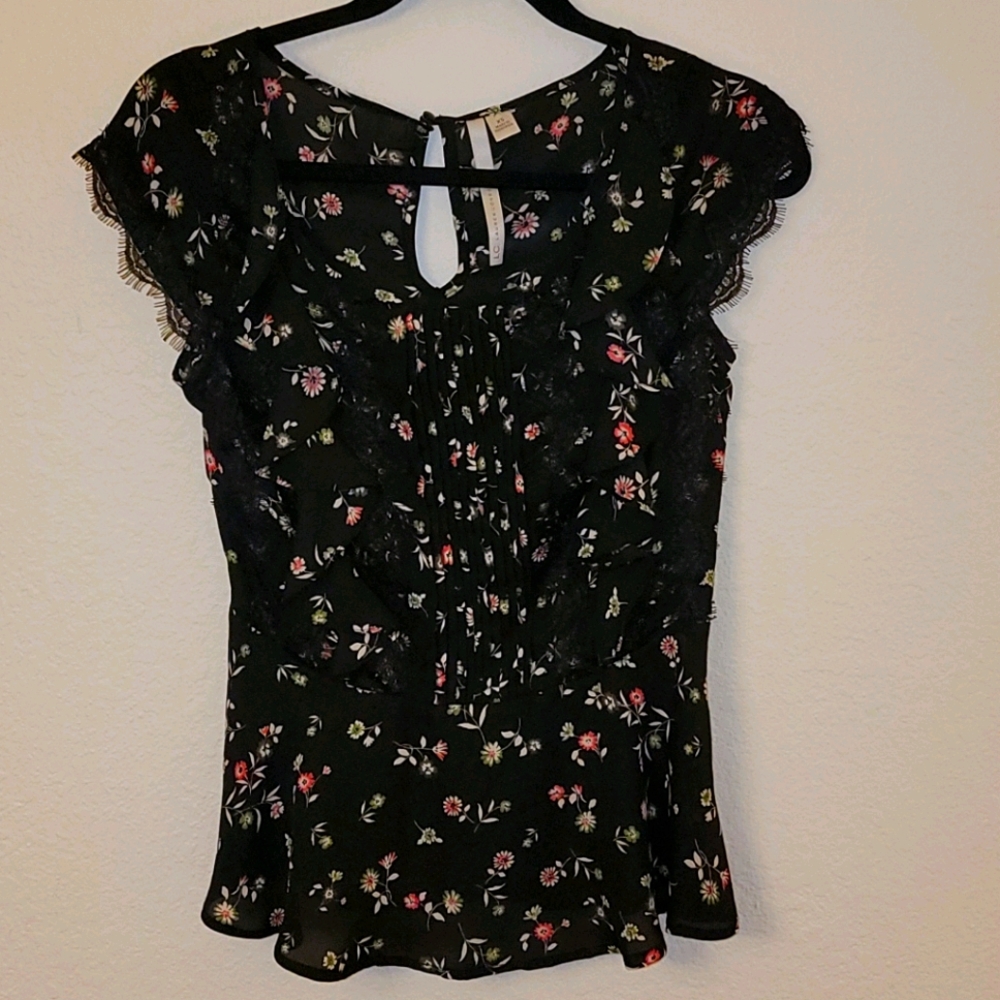 LC Women's Sleeveless Floral Blouse